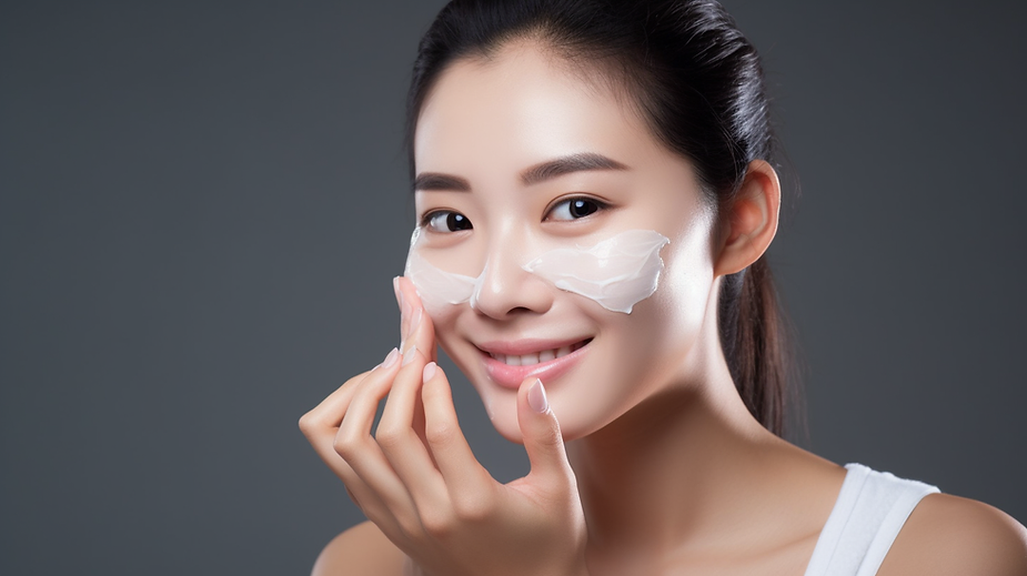 Beautiful lady with sunscreen on her cheeks showing how Sunscreen As A Moisturizer is effective